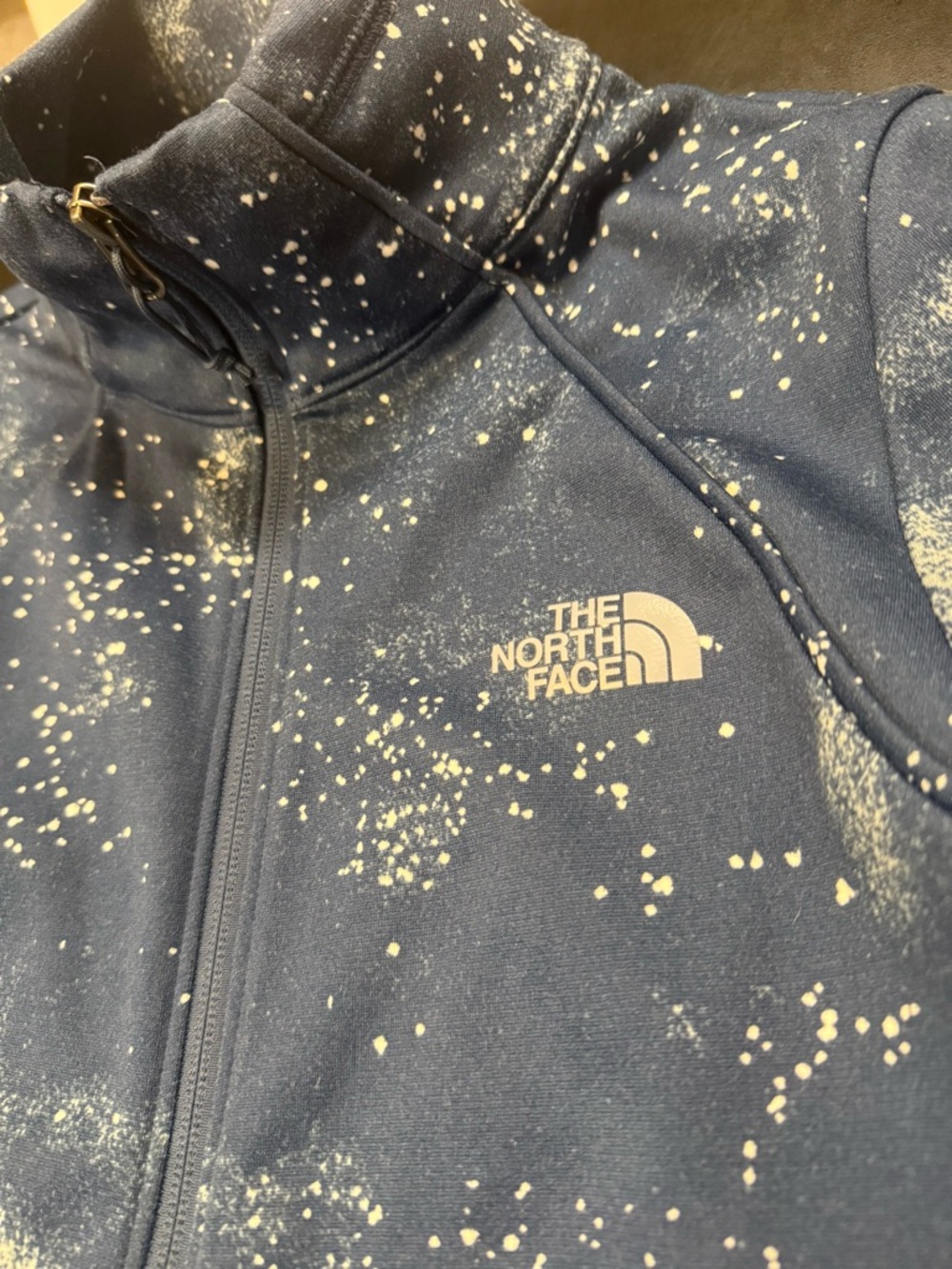 The North Face Tech Mezzaluna Jacket Blue Full Zip Fleece Women M